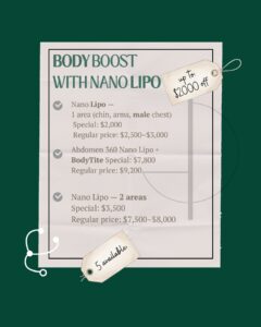 Nano Lipo (Arms, Male Chest, Chin)